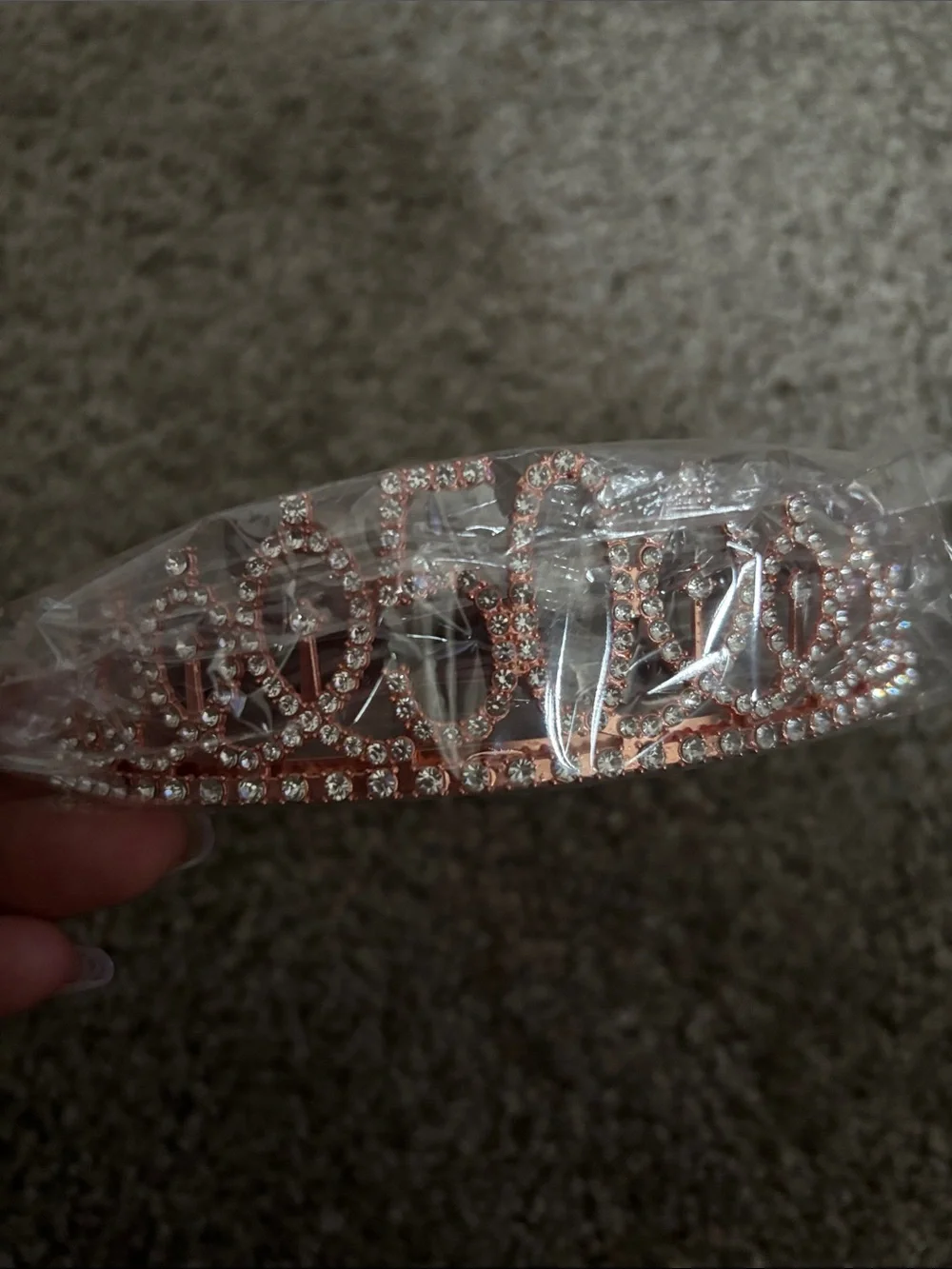 50 birthday. Rose Gold Crystal Tiara Headband - Women Accessories